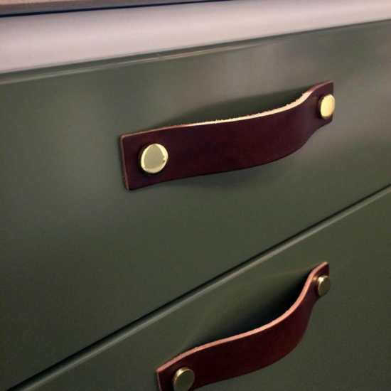 Greb Loop - 128mm - Sort Læder/Krom