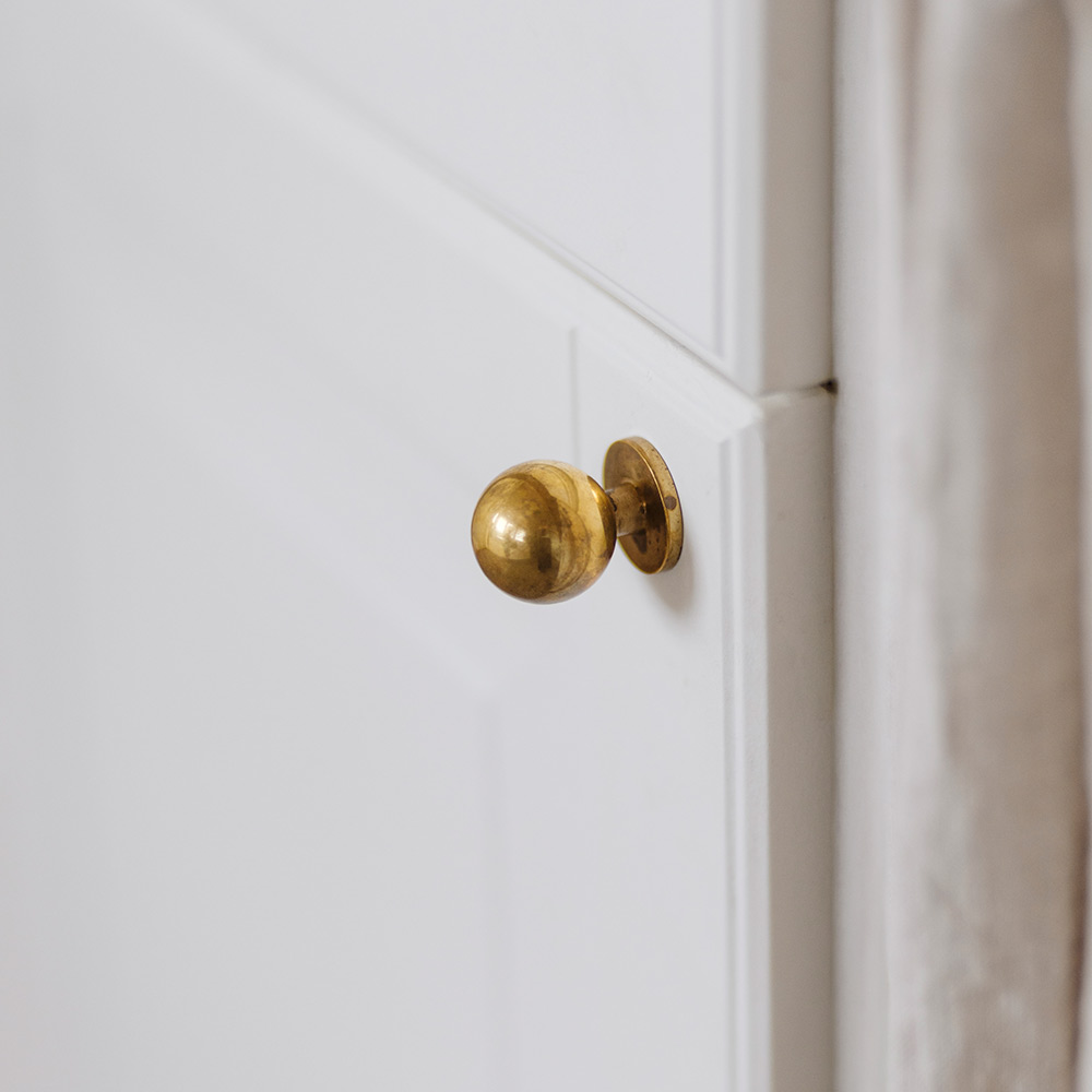 Knop Solliden - Poleret Ubehandlet Messing