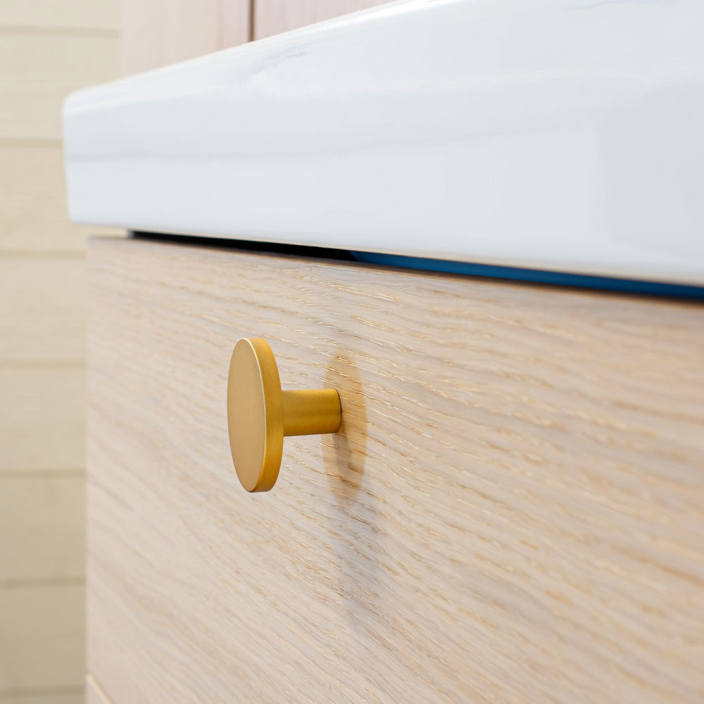 Knop Como Big - Børstet Messing