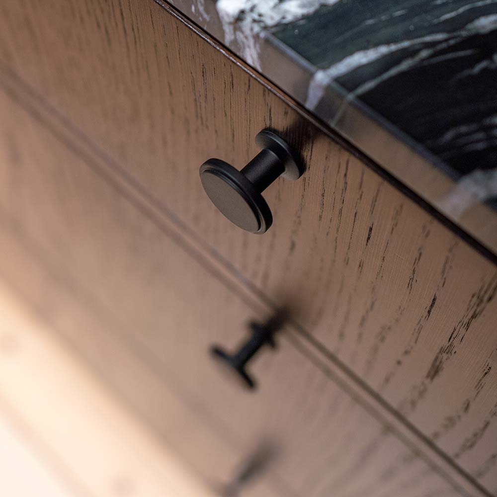 Knop Uno - Mat Sort