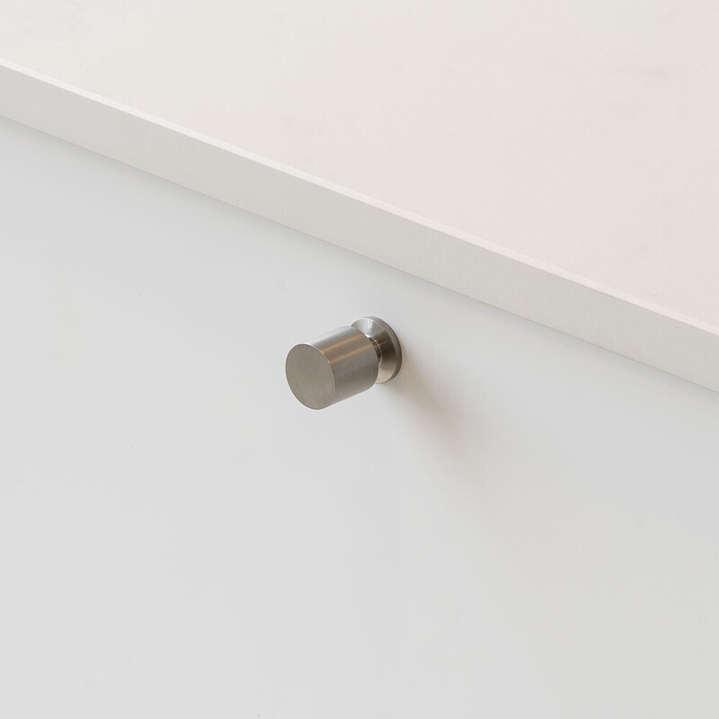 Knop Solo - 21mm - Børstet Rustfrit