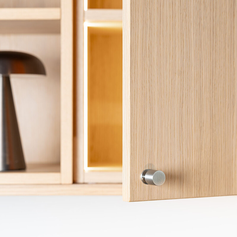 Knop Solo - 21mm - Børstet Rustfrit