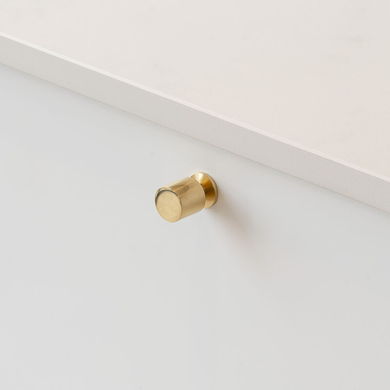 Knop Solo - 21mm - Poleret Messing
