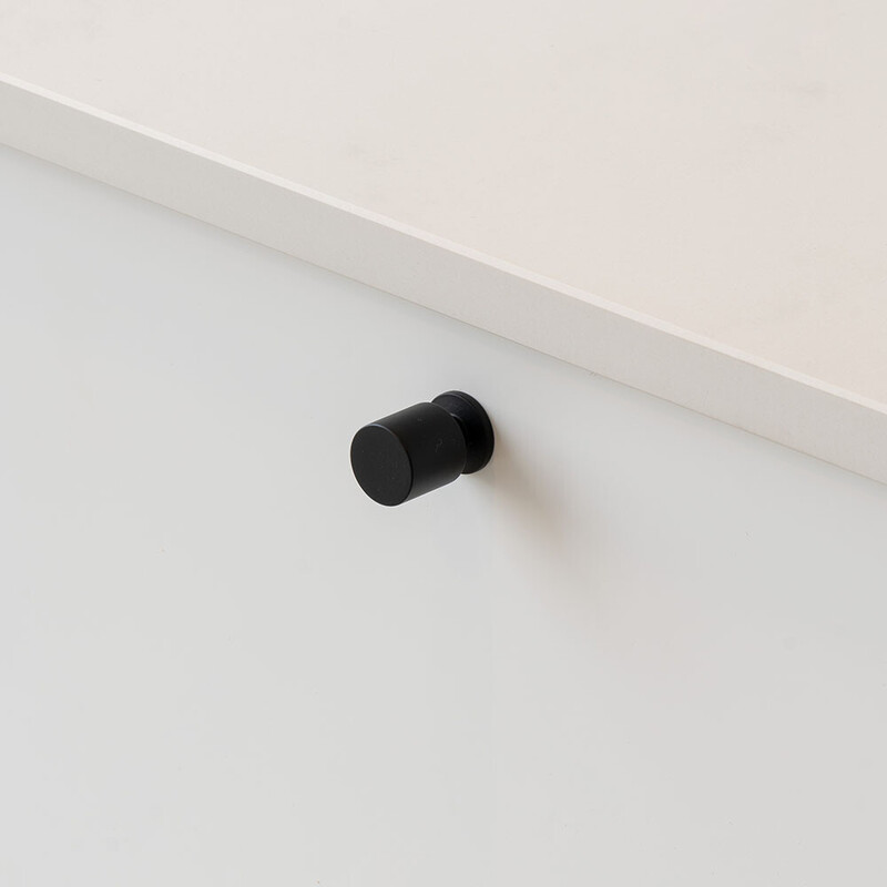 Knop Solo - 21mm - Mat Sort