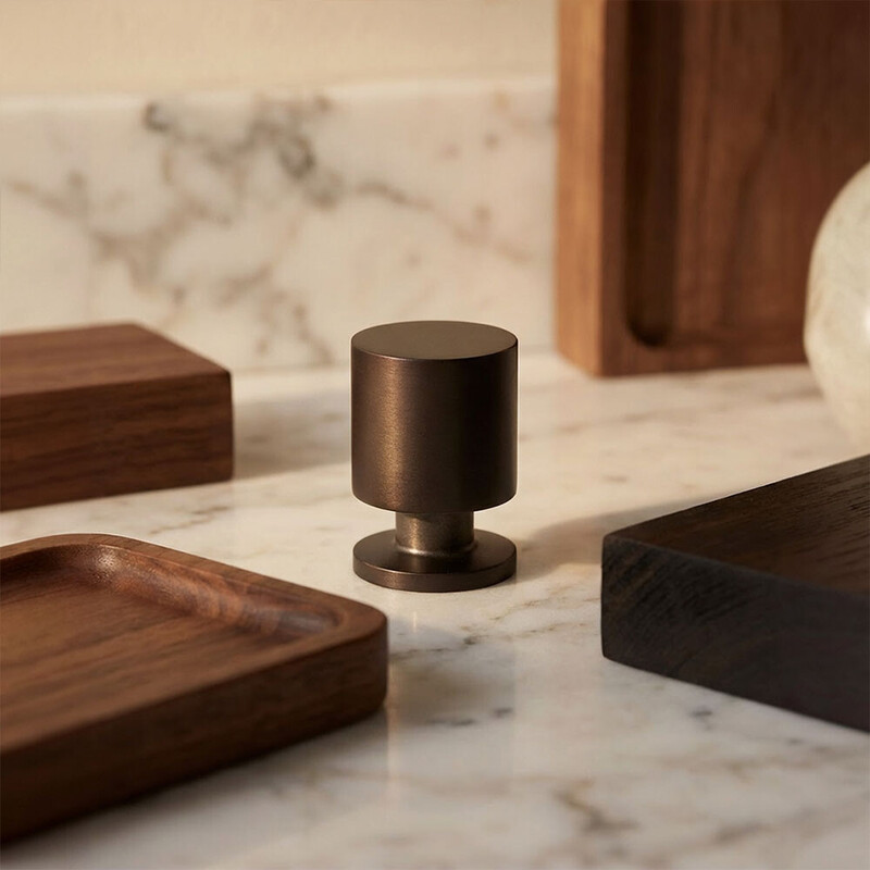 Knop Solo - 21mm - Brunet Messing