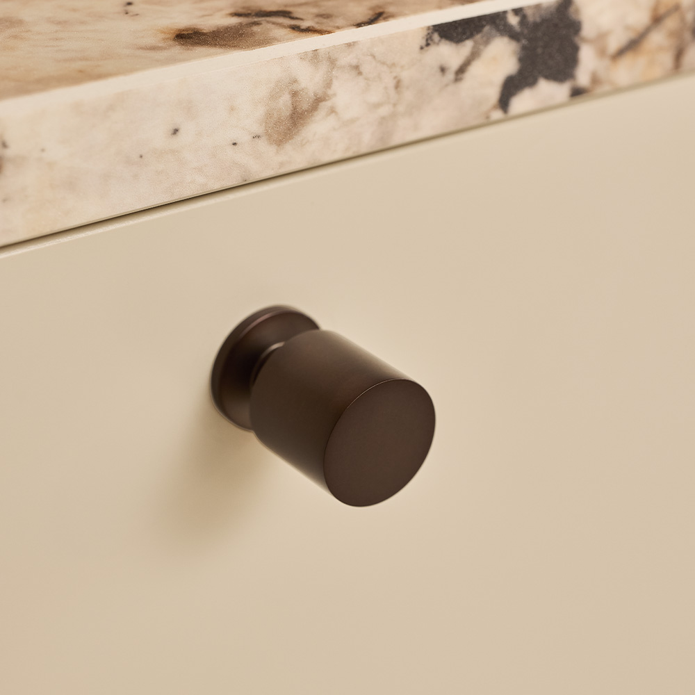 Knop Solo - 21mm - Brunet Messing