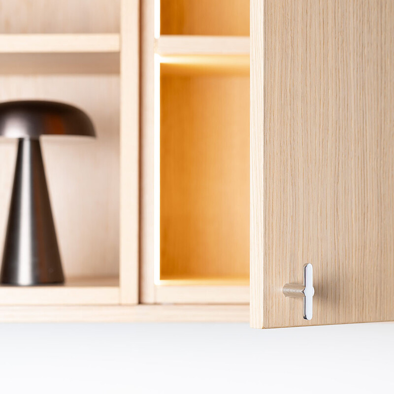 Knop T Flow - Poleret Krom