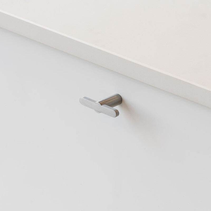Knop T Flow - Børstet Nikkel