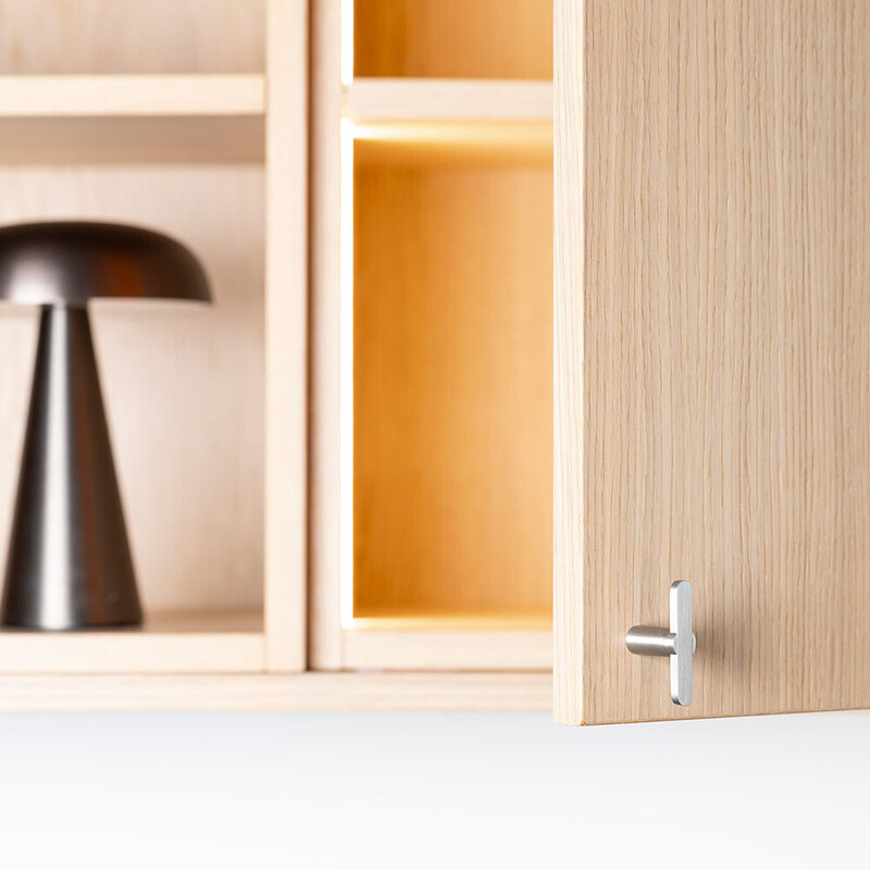 Knop T Flow - Børstet Nikkel