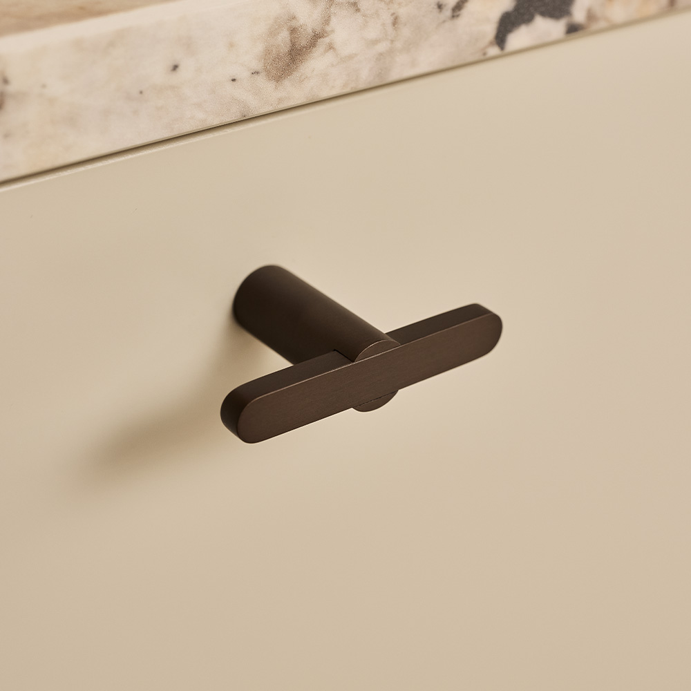 Knop T Flow - Brunet Messing