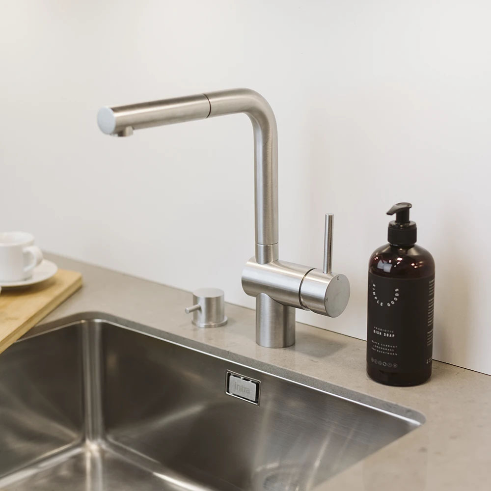 Blandingsbatteri Venedig - Udtrækkeligt Mundstykke - Rustfrit Stål