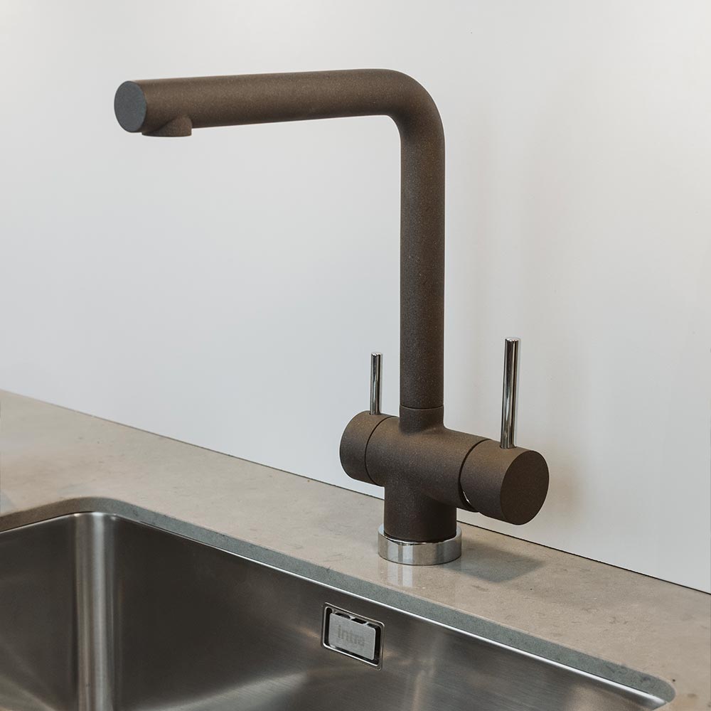 Blandingsbatteri Milano - Silgranit Kaffe/Krom