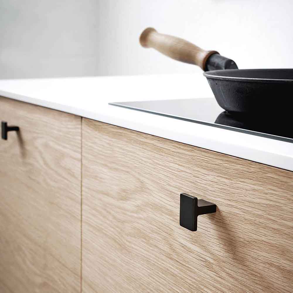 Knop Transit - 16mm - Mat Sort