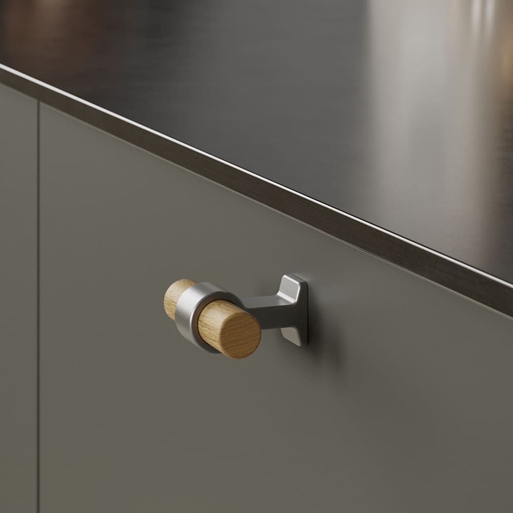 Knop T Bond - Eg/Rustfrit Look