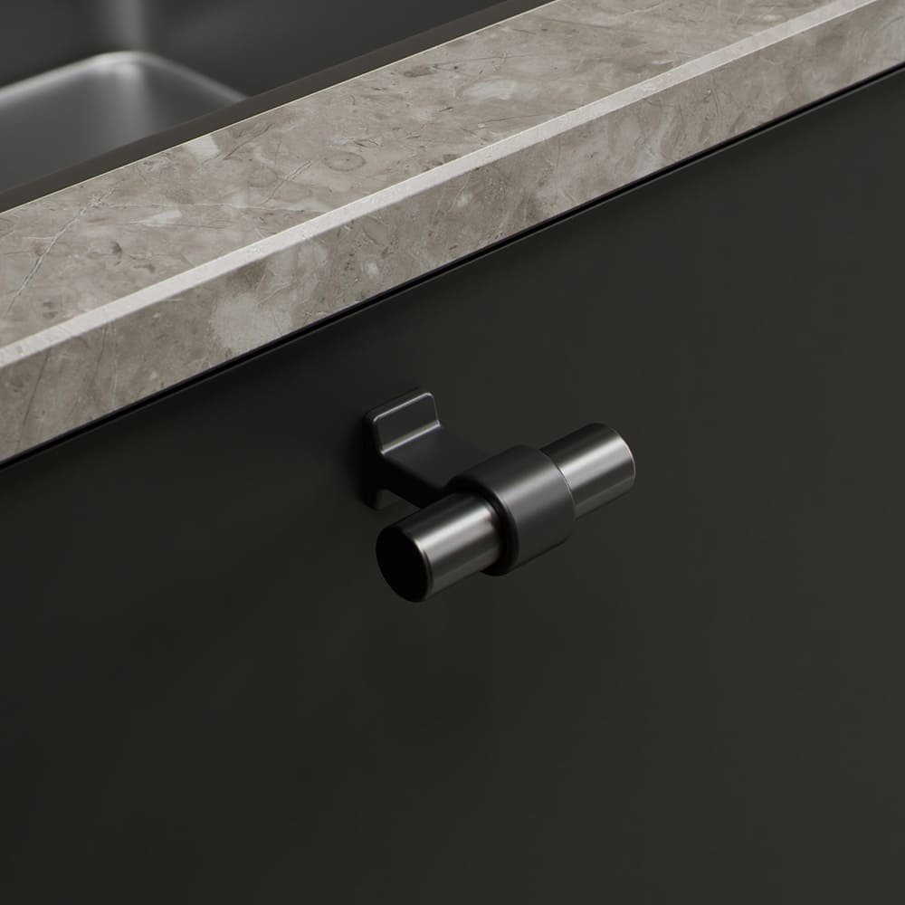 Knop T Bond  - Mat Sort