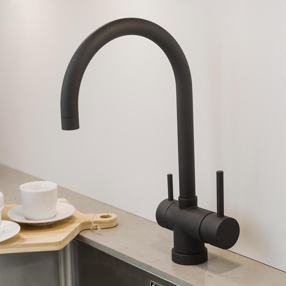 Blandingsbatteri Paris - Silgranit Sort