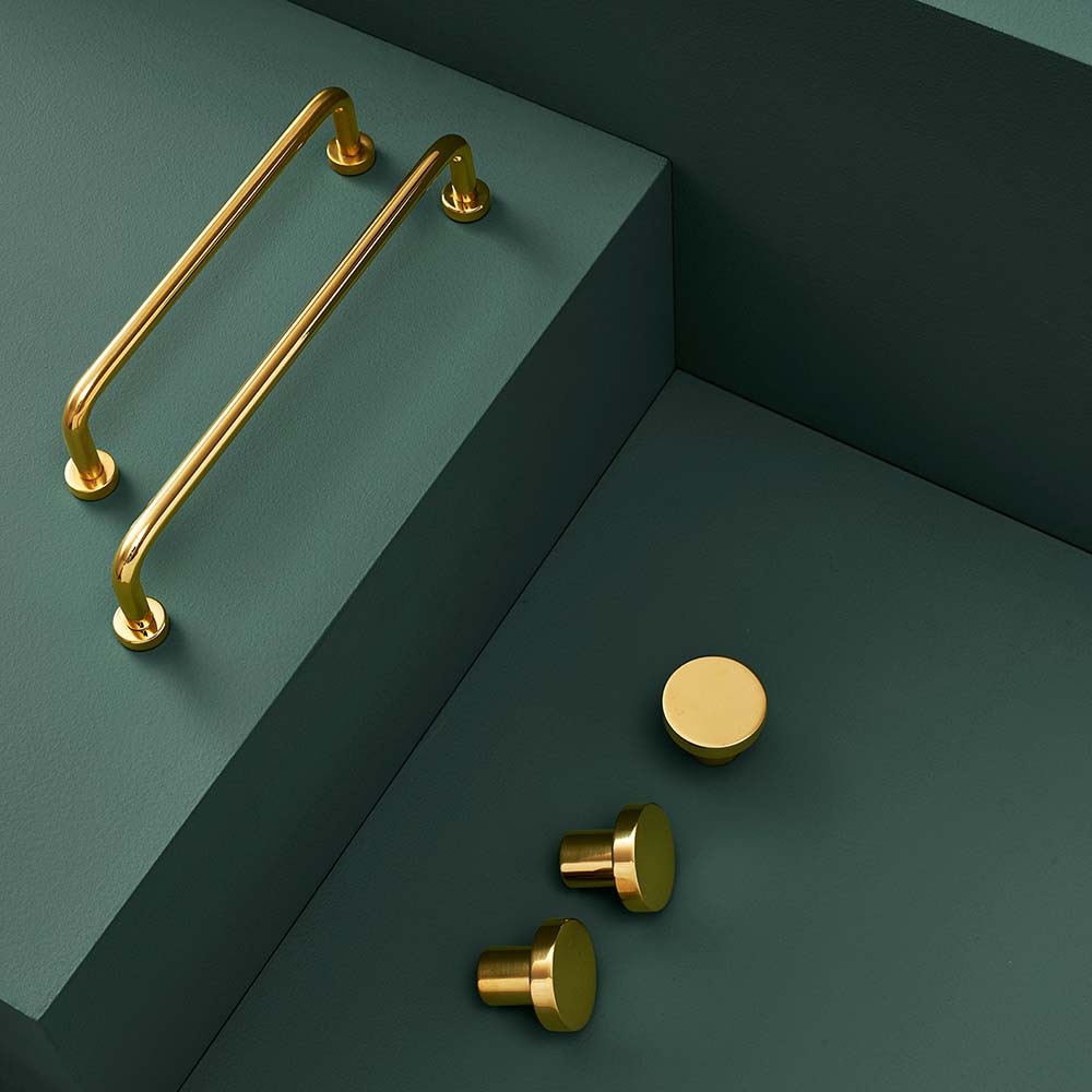 Knop 2078 - Poleret Messing