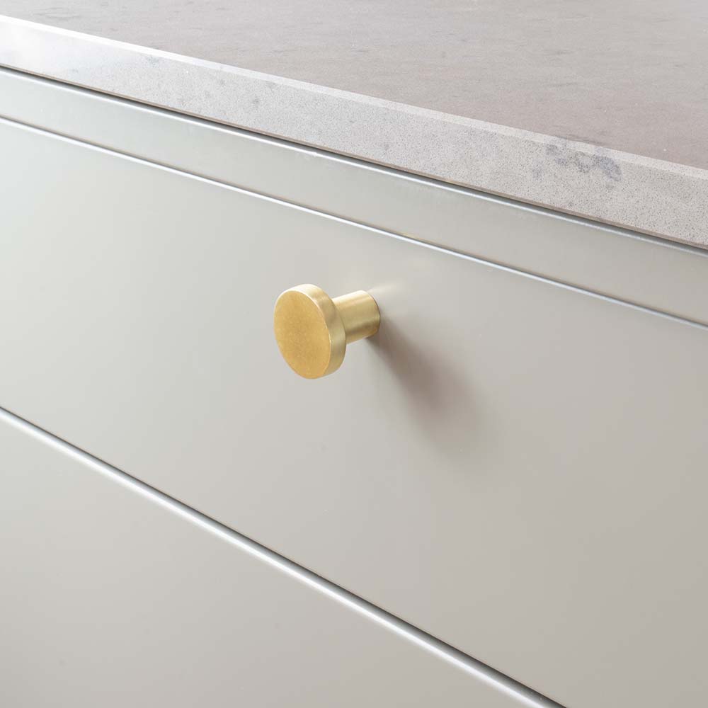 Knop 2078 - Børstet Messing