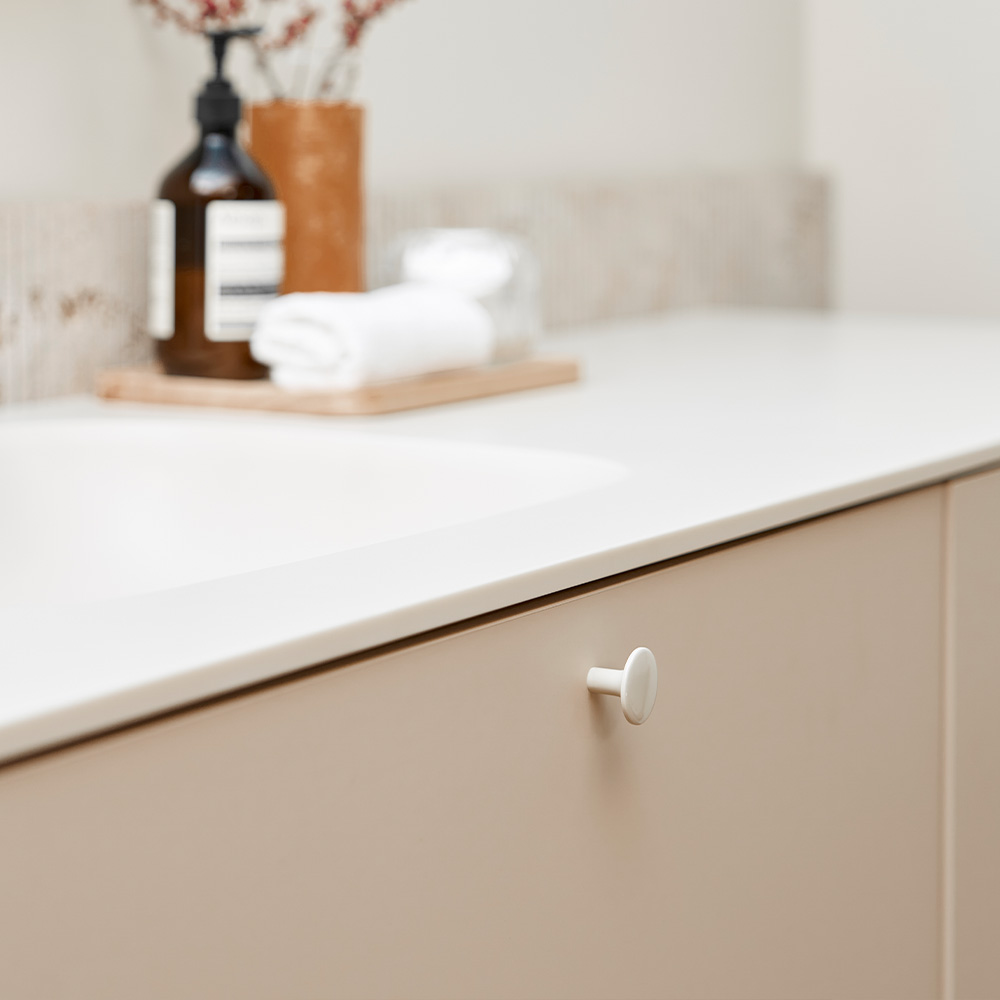Knop Tango - 30mm - Glossy Dusty Creme