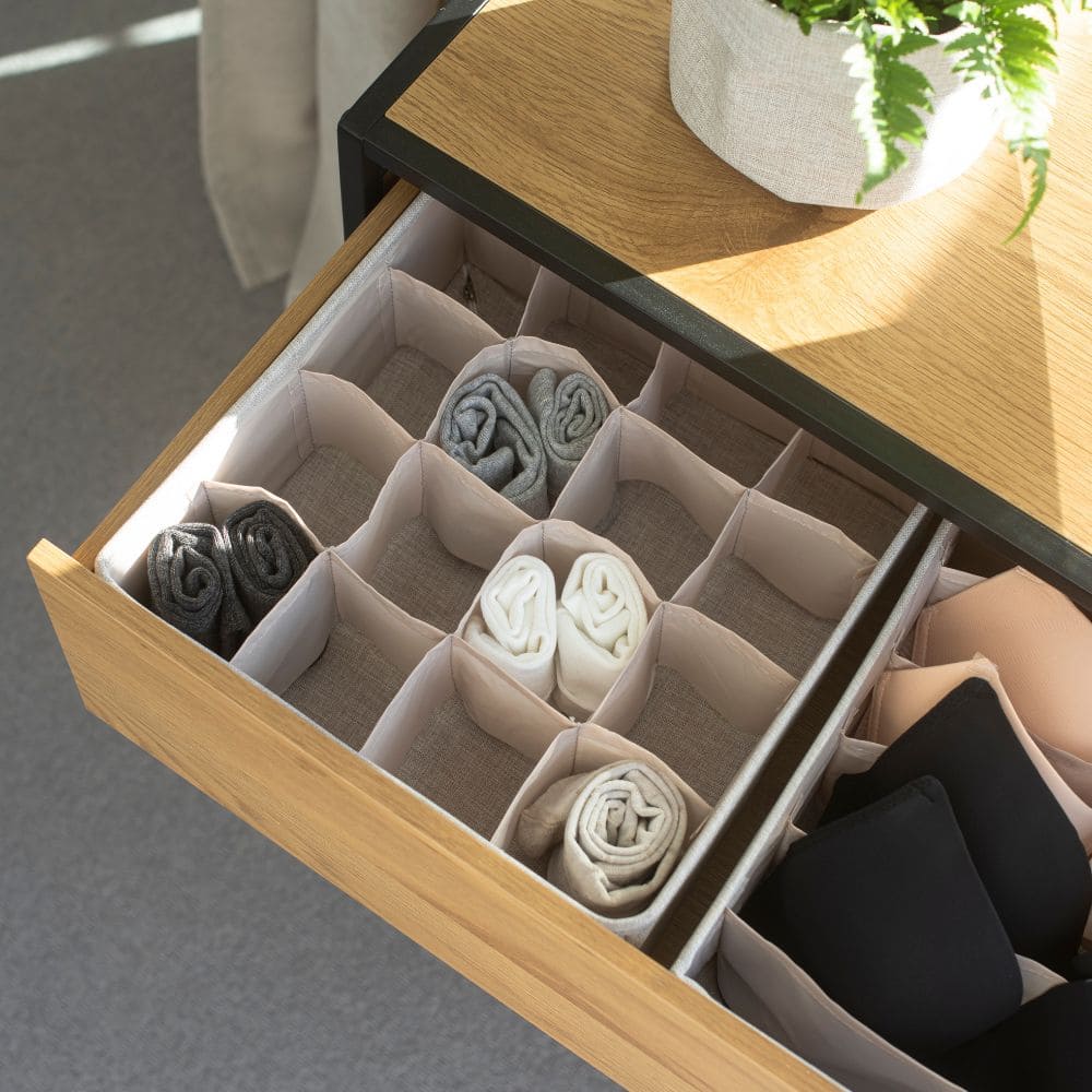 Opbevaringsboks med 16-rum - Beige