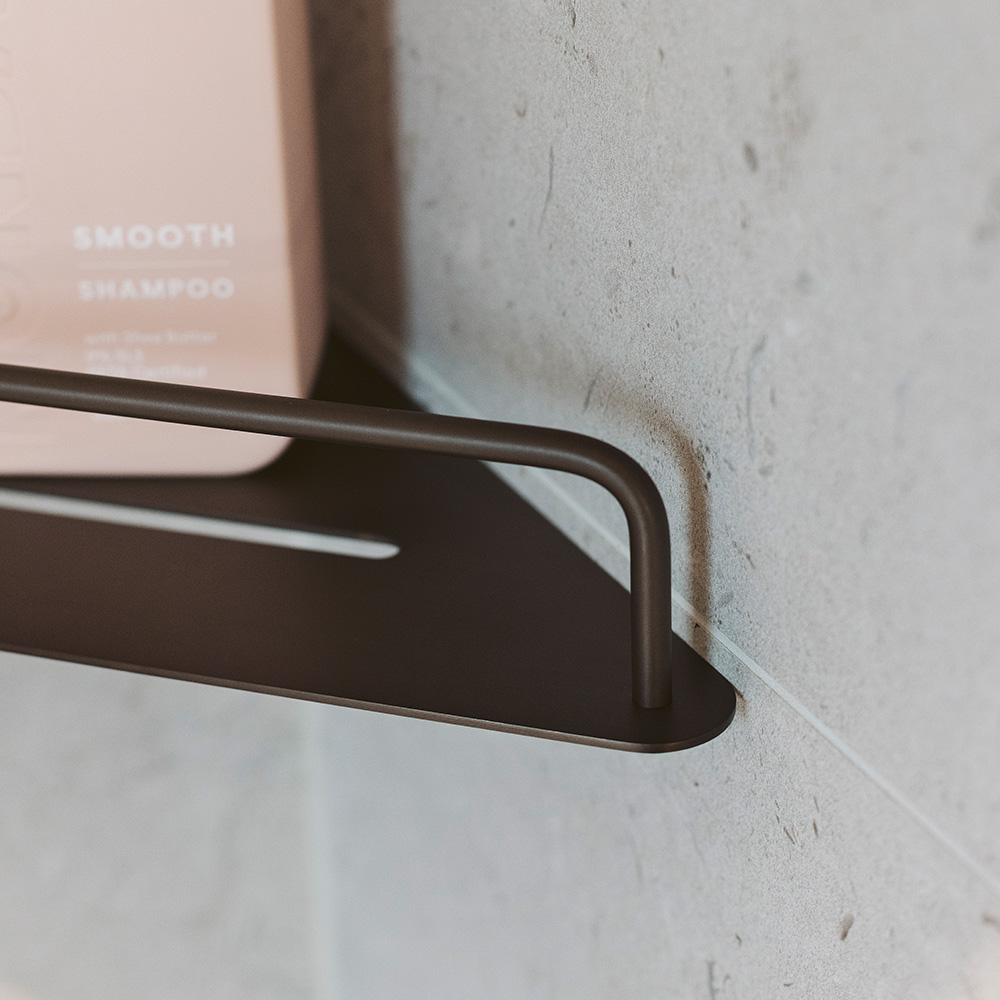 Hjørnehylde Match - Brunet Messing