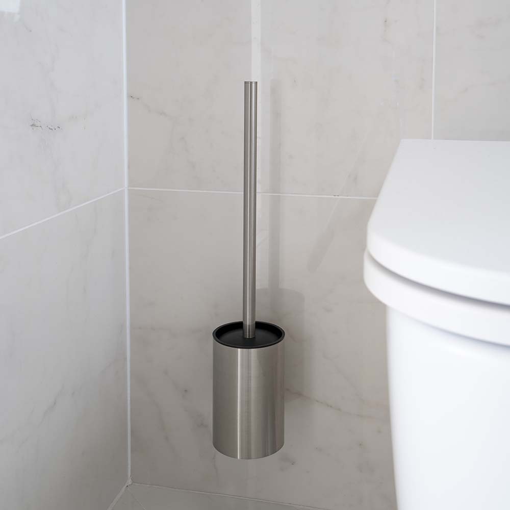 Solid Toiletbørste - Børstet Rustfrit Stål Finish