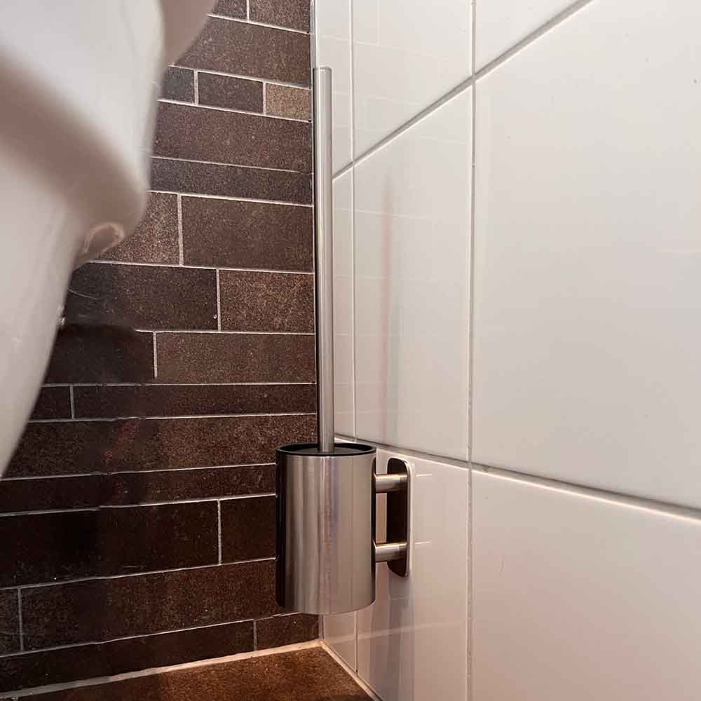 Solid Toiletbørste - Børstet Rustfrit Stål Finish