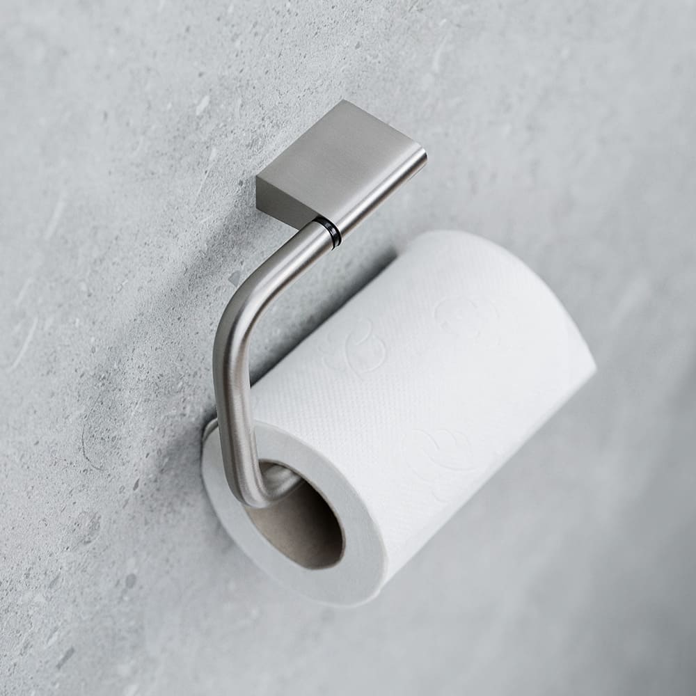 Toiletrulleholder Flow - Børstet Nikkel