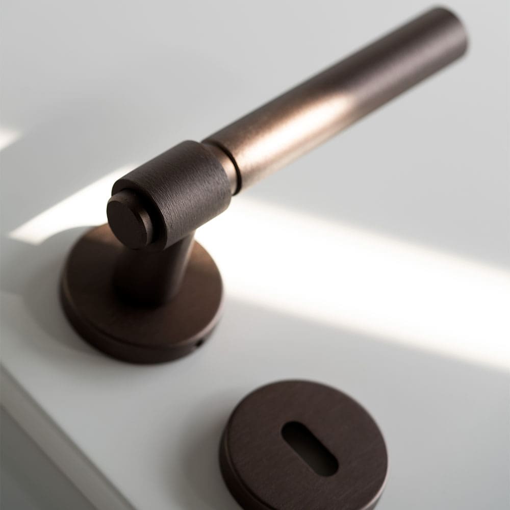 Dørhåndtag Helix 200 Plain - Mørk Bronze