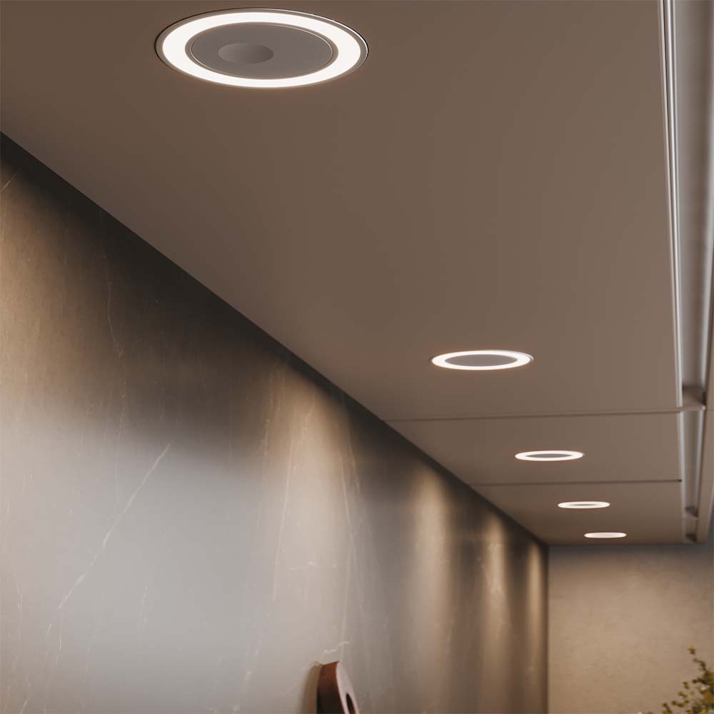 LED-Spot Holl D-M med låg - Rustfrit Look