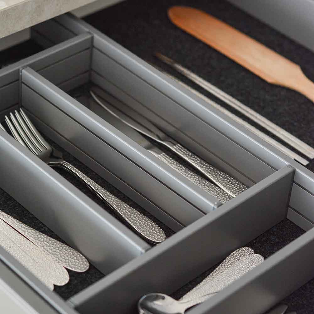 Bestikskuffe Flex Basic - Mørkegrå