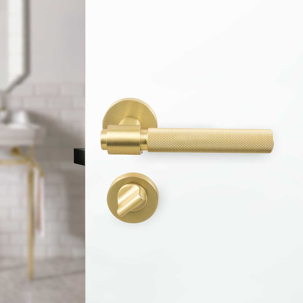 Toiletlåse R - Børstet Messing