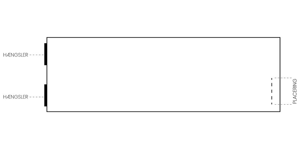 Skabelon til placering af greb på overskabe