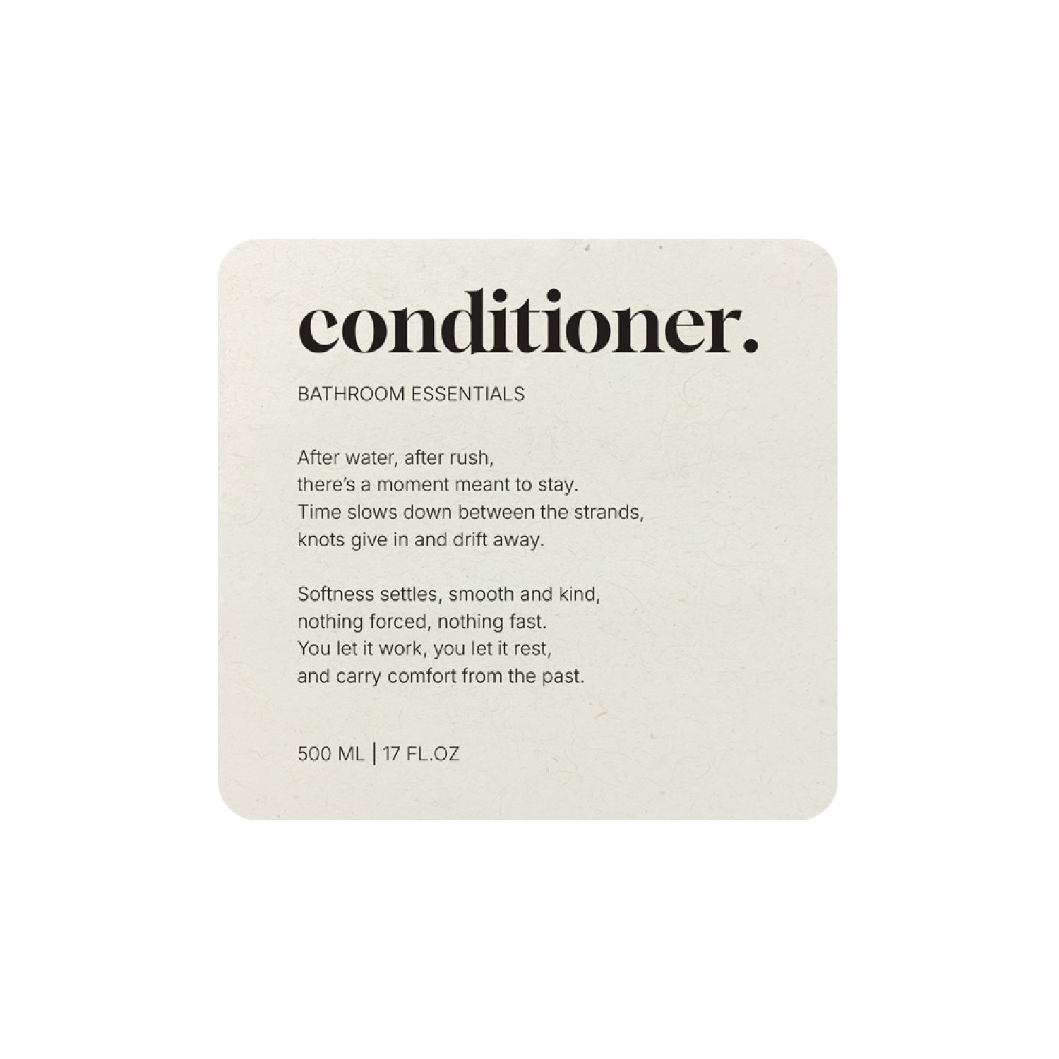 Selvklæbende Etiket Premium - Conditioner - Beige