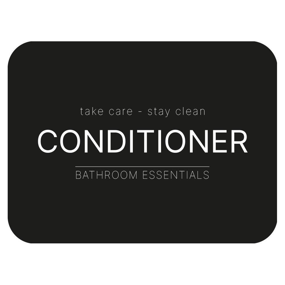 Selvklæbende Etiket - Conditioner - Mat Sort