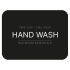 Selvklæbende Etiket - Hand Wash - Mat Sort Selvklæbende Etiket - Hand Wash - Mat Sort