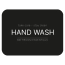 Selvklæbende Etiket - Hand Wash - Mat Sort