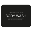 Selvklæbende Etiket - Body Wash - Mat Sort
