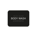 Selvklæbende Etiket - Body Wash - Mat Sort