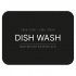 Selvklæbende Etiket - Dish Wash - Mat Sort