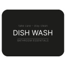 Selvklæbende Etiket - Dish Wash - Mat Sort