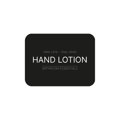 Selvklæbende Etiket - Hand Lotion - Mat Sort i gruppen Badeværelsestilbehør / Vis alle badeværelsestilbehør / Sæbedispenser & Sæbe hos Beslag Online (10107-BO)