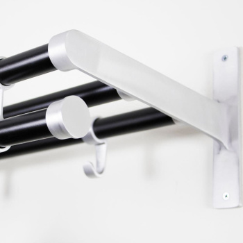 Hattehylde Elegant Plus - 1000mm - Sort/Aluminium