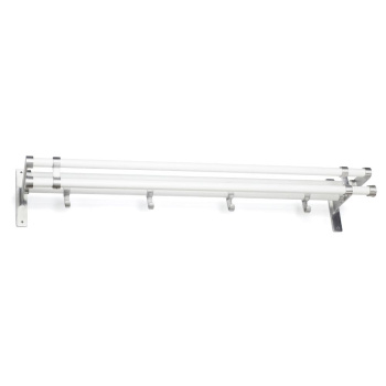 Hattehylde Elegant Plus - 1000mm - Hvid/Aluminium