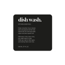 Selvklæbende Etiket Premium - Dish Wash - Mat Sort