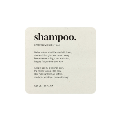 Selvklæbende Etiket Premium - Shampoo - Beige i gruppen Badeværelsestilbehør / Vis alle badeværelsestilbehør / Sæbedispenser & Sæbe hos Beslag Online (10189-BO)
