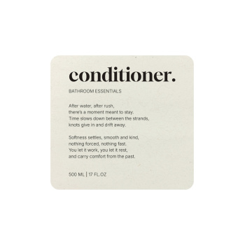 Selvklæbende Etiket Premium - Conditioner - Beige