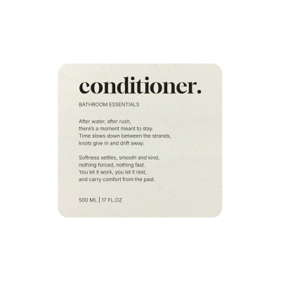 Selvklæbende Etiket Premium - Conditioner - Beige i gruppen Badeværelsestilbehør / Vis alle badeværelsestilbehør / Sæbedispenser & Sæbe hos Beslag Online (10192-BO)