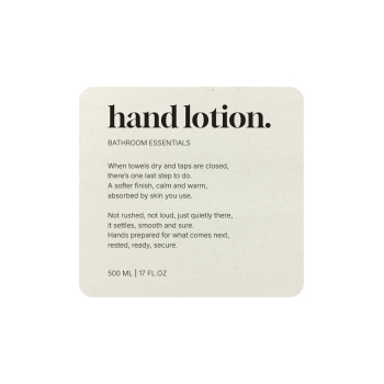 Selvklæbende Etiket Premium - Hand Lotion - Beige