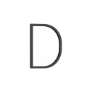 Husbogstav Contemporary - D - Sort